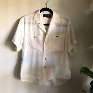 Vintage Lizwear Cream-White Button Blouse